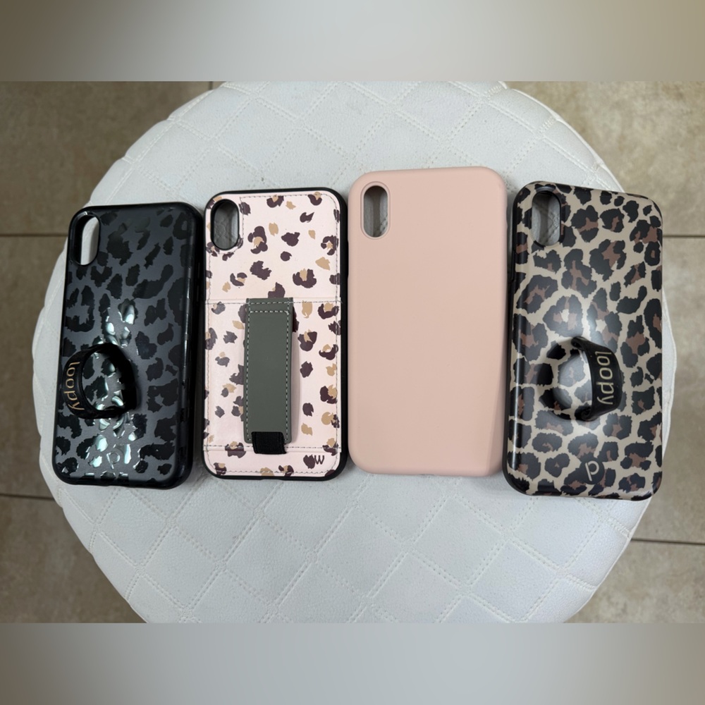 iPhone XR phone cases- 2 Loopy, a Walli and Amazon. Either a lot or individually